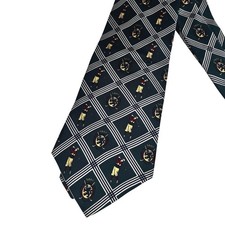 Tommy Hilfiger Mens Silk Tie Green Golf Novelty Made in USA Preppy Country Club