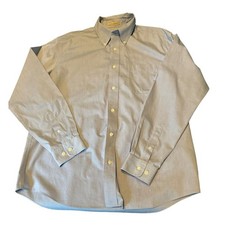 Eddie Bauer Shirt Men's Medium Wrinkle Resistant Long Sleeve Button Down Career