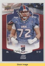 2018 Upper Deck USA Football Red Border Josh Fryar #109 READ 0a3