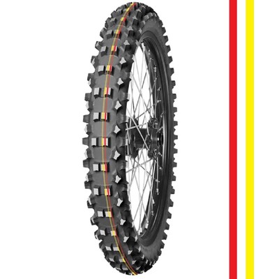 JNR MX Reifen Mitas 70/100 -14 NHS TT rot gelb vorne Terra Force MX SM Suzuki