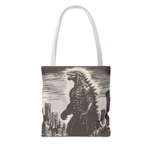 Vintage Kaiju "Godzilla" Inspired Tote Bag, Eco-Friendly Tote, Retro Style Bag! - Picture 7 of 21