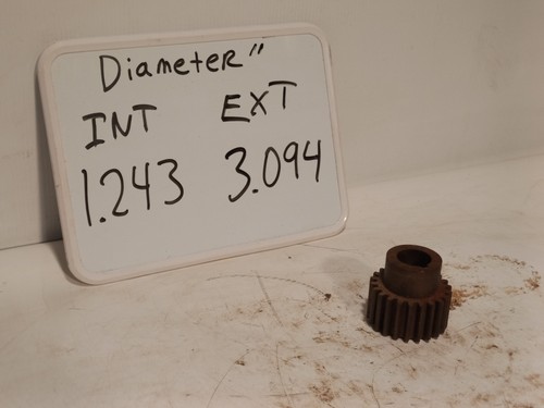 Unbranded 2-Stage Spur Gear Pinion 3.094 OD 1.243 ID Keyed Bore Steel