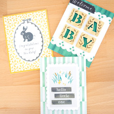 Creative Memories Trio Card Kit: "Welcome Baby", 3 Cards 3 Envelopes / Birth