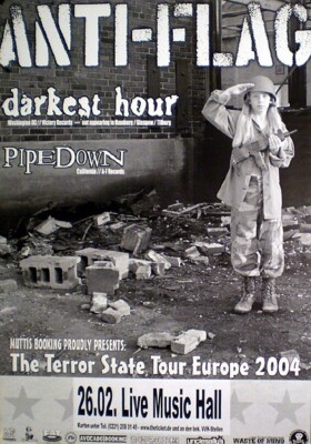 ANTI-FLAG  Konzertplakat von 2004 gerollt