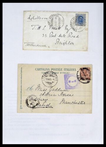 Lot 39393 Cover und Kartensammlung Italien 1861-1930 im Album. - Bild 1 von 10
