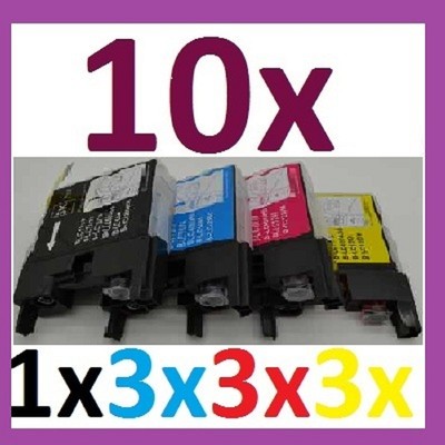 10x Tinten Drucker Patronen für DCP-J725DW ersetzt Brother LC1240 LC1220 LC1280