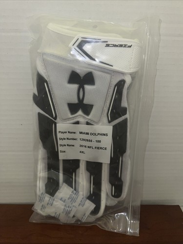 Under Armour Fierce VI Football Gloves-Game Issued NFL Official Licensed 4XL - Picture 5 of 6