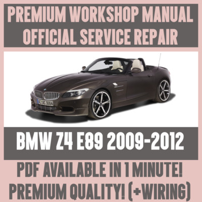 Workshop Manual Service Repair Guide For Bmw Z4 E89 2009 2012 Wiring Diagram Ebay