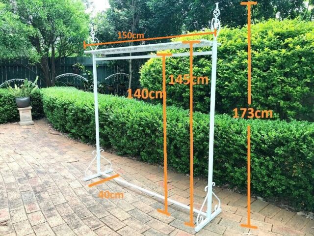 Quality Iron Clothes Rack Top Shelf Rod Home Shop Display DRS020-WHITE Quality Iron Clothes Rack Top Shelf Rod Home Shop Display DRS020-WHITE