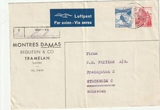SWITZERLAND: Aimail cover to Sweden 1941.