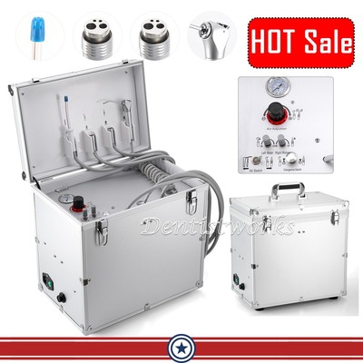 Portable Dental Mobile Delivery Unit Air Compressor  Suction Syringe System Box
