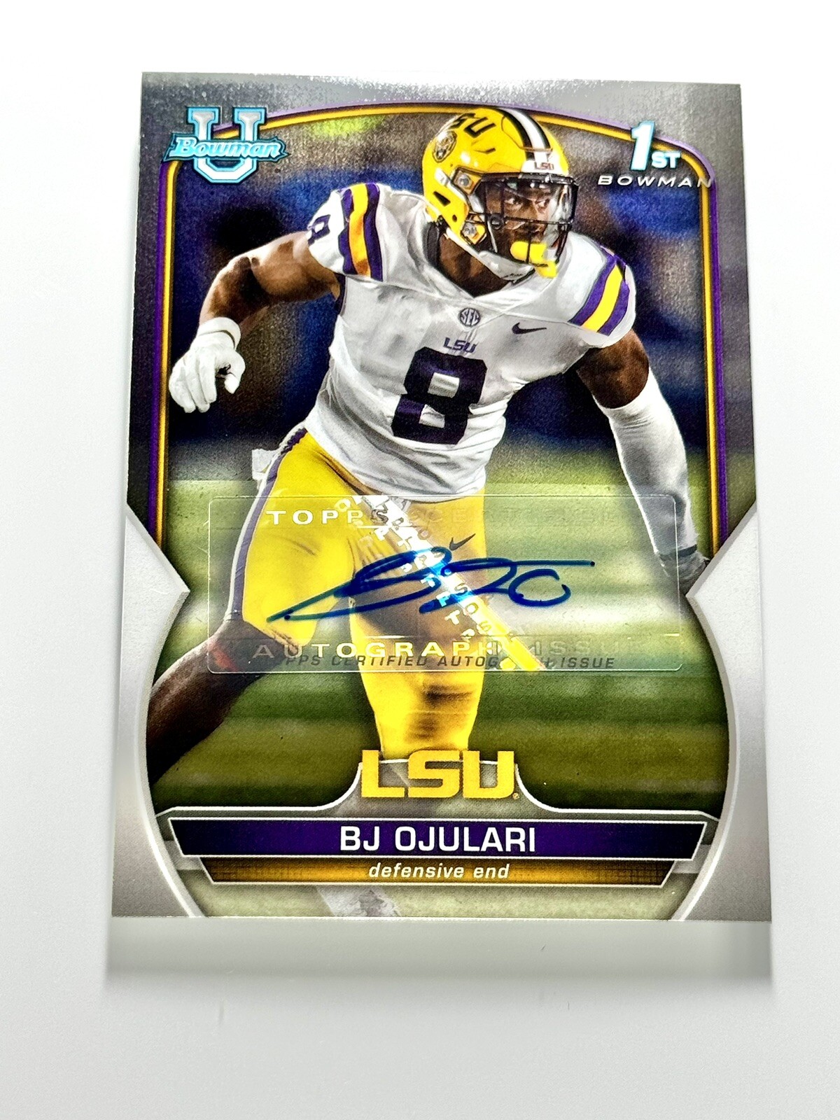 2022 Bowman Chrome University BJ OJULARI LSU Tigers Auto