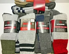 Wolverine Thermal Insulated Full Cushion Merino Wool Boot Socks, Large, 2 pairs