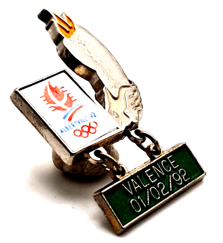 Pin's Pin - LA FLAMME OLYMPIQUE ALBERTVILLE 92 LE 08-02-92