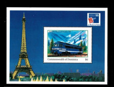 CLASSICI VINTAGE - Dominica 1999 - Treni - Foglio francobolli ricordo - Scott 2149 MNH