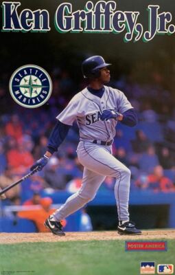 Ken Griffey Jr. Seattles Mariners 1993 Vintage Baseball Poster