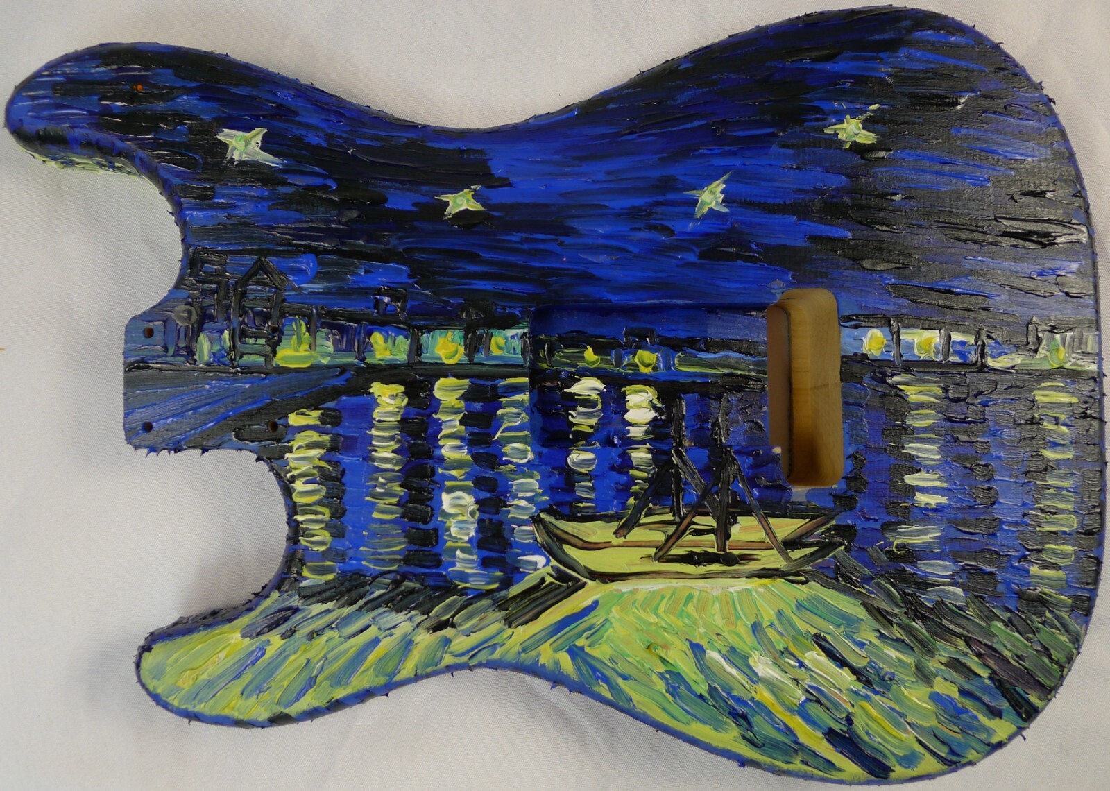 Strat Body 2pcs North American Alder HSS Hand Acrylic Oil Painting ≦3.52Ibs