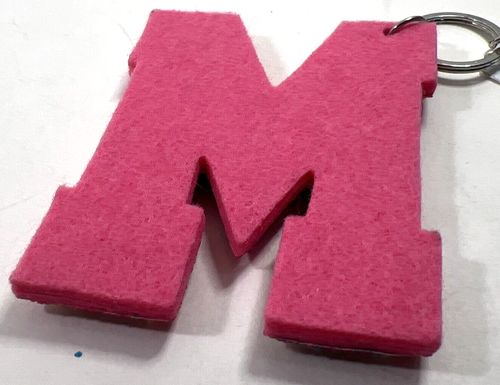 Claire’s Fuzzy Pink Sparkly Foam Initial “M “ Keychain/Backpack Charm NWT - Picture 4 of 7
