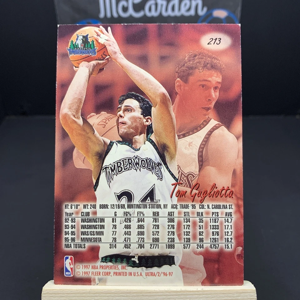 1996-97 Fleer Ultra Basketball #213 Tom Gugliotta - Image 2 of 2