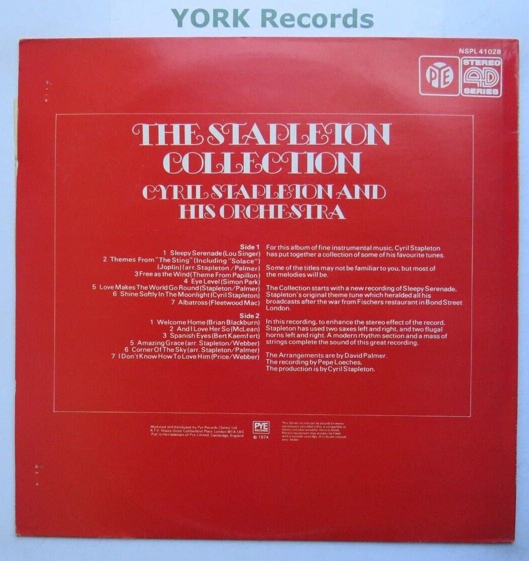 CYRIL STAPLETON - The Stapleton Collection - Ex Con LP Record Pye