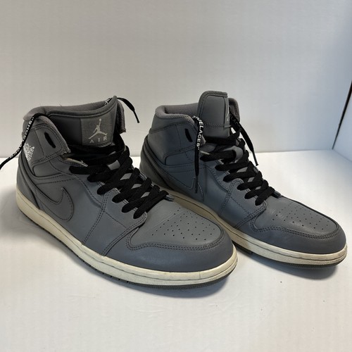 Size 10 - Jordan 1 Mid Grey White - Picture 1 of 7