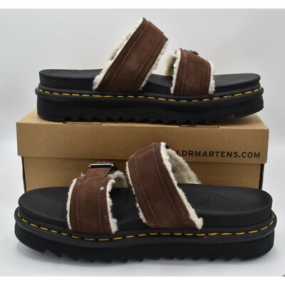 Dr Martens Mens Size 11 Myles Brown Suede Buckle Slide  display picture 1