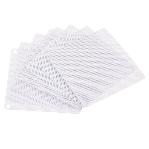 8pcs 80mm Computer Fan Filter Grills PVC Mesh Dustproof Case Cover White