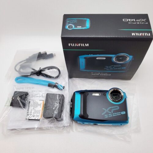 FUJIFILM Digital Waterproof Camera XP140 Sky Blue FX-XP140SB 4K Video Japan