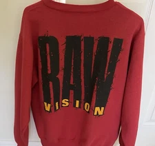 Vtg 80s VISION STREET WEAR Raw Vision Sweatshirt Heavyweight 2-Sided Skate LARGE