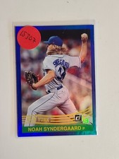 2018 DONRUSS HOLO BLUE VARIATIONS NOAH SYNDERGAARD NY METS PARALLELS -