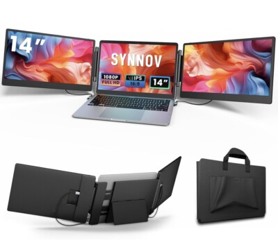 Laptop Screen Extender, 14  FHD 1080P Triple Portable Monitor