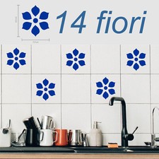 14 adesivi per piastrelle effetto ceramiche vietri cucina bagno fiori arte b1004