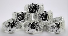 Lot 0f 6/12 silver color open bangle Bracelets style fashion jewelry wholesale