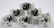 Lot 0f 6/12 silver color open bangle Bracelets style fashion jewelry wholesale 