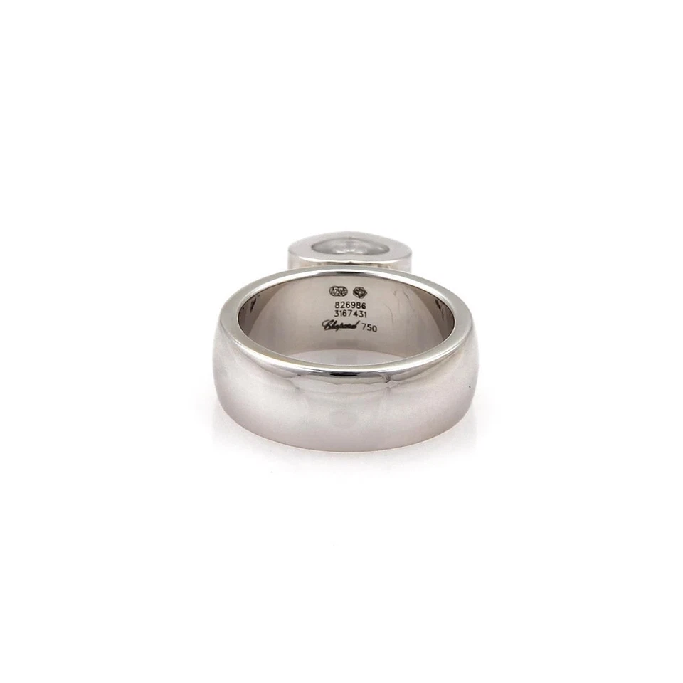 Chopard Happy Diamond 戒指 18k 白金心形吊坠表带 带证书 — 第 3/4 张图片