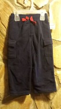 NEW Toddler Boys Garanimals Navy Micro Fleece Jogger Pants Size 2T POS