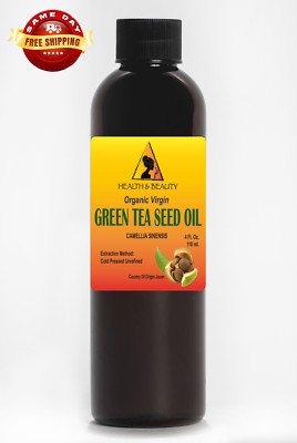 GREEN TEA SEED OIL UNREFINED ORGANIC VIRGIN COLD PRESSED NATURAL RAW PURE 4 OZ