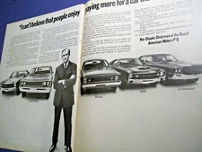 1970 AMC Javelin Rebel Wagon AMX Ambassador Hornet large-size mag 2-page car ad