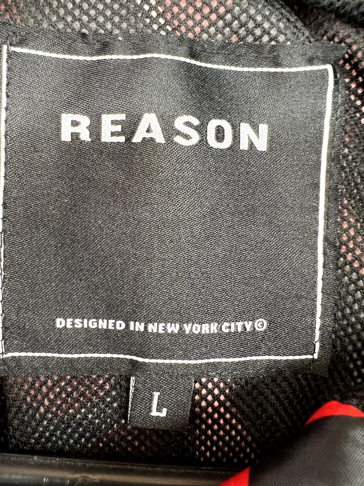 REASON Hustler Windbreaker Hooded Jacket Men's Large Multicolor All Over Print - Image 4 of 4