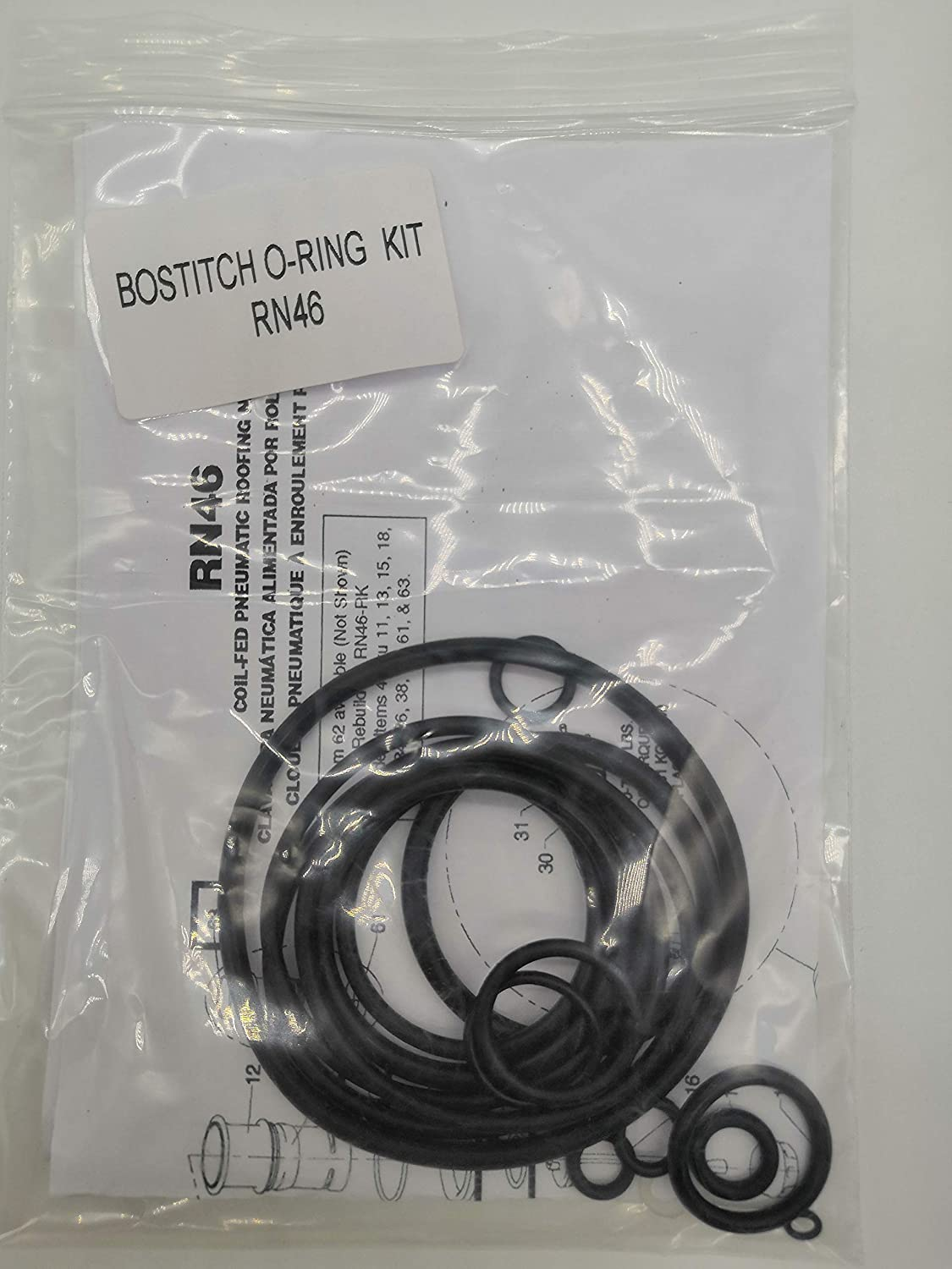 RN46 RN461 ORing Kit for Bostitch Roofing Nailer with Trigger ORings