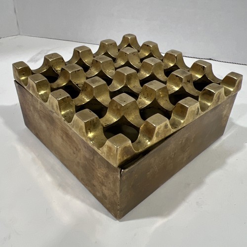 Vintage Mid Century Ultima Ljunberg & Bäckström Brass Ashtray Rare Size & Shape - Picture 5 of 8