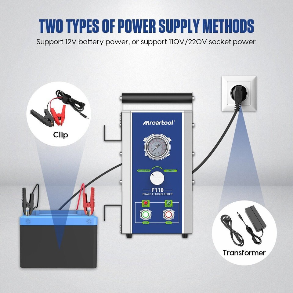 Brake Fluid Bleeder Kit Electric Pulsation Brake Oil Bleeding Vacuum
