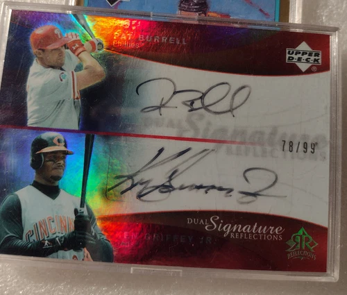 2005 Upper Deck Dual Signatures Griffey Jr. / Burrell 78/99 Auto