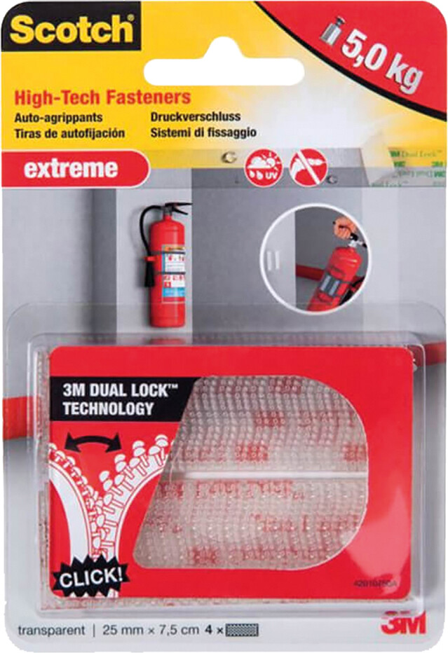 Sistema Di Fissaggio Richiudibile Dual Lock Colore Trasparente 3M 52847
