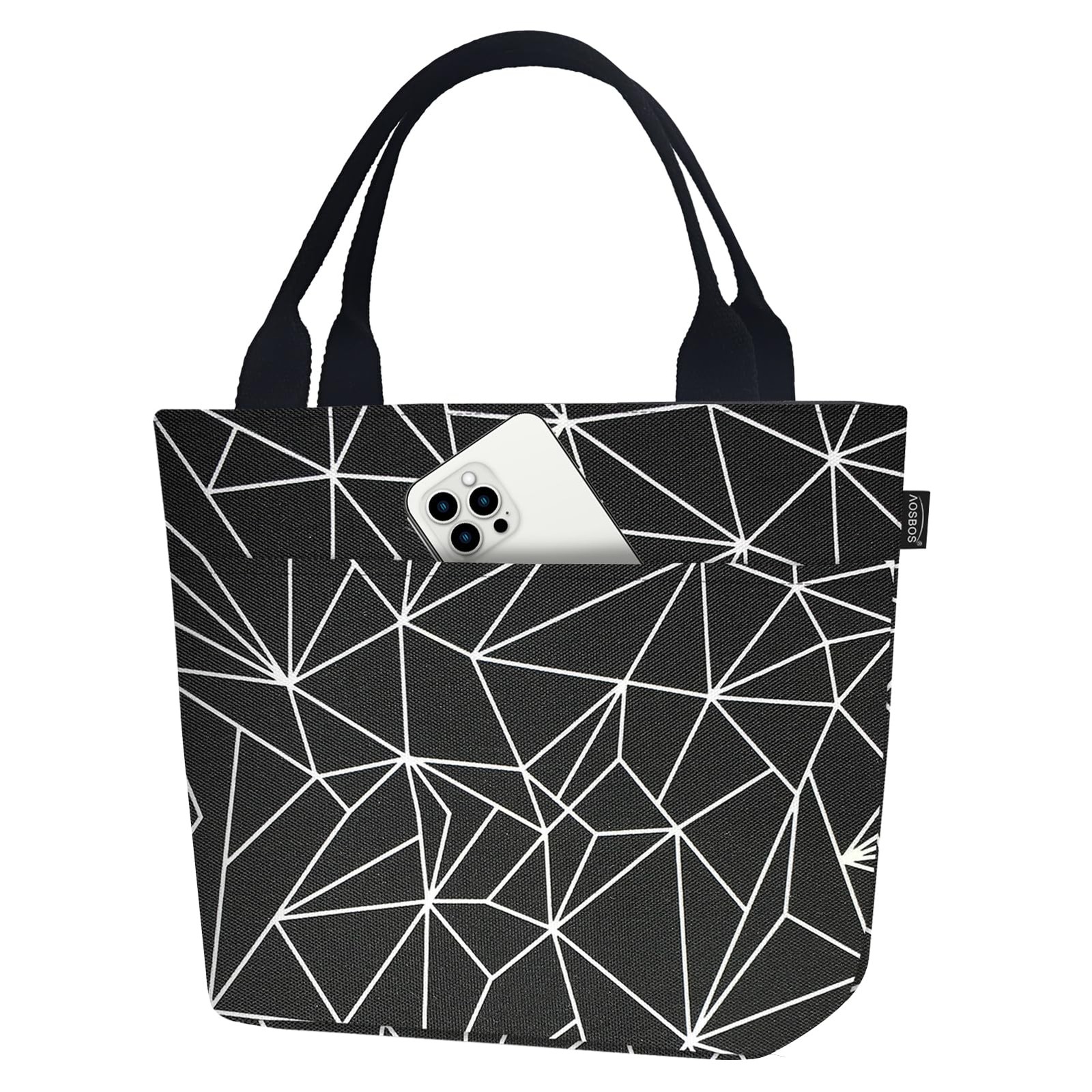 Black Prism Large Insulated Leakproof Lunch Box for Women Adults