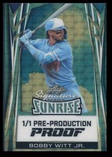 Marketplace image: Bobby Witt Jr 2025 Leaf Pre-Production Proof Sunrise SuperFractor 1/1
