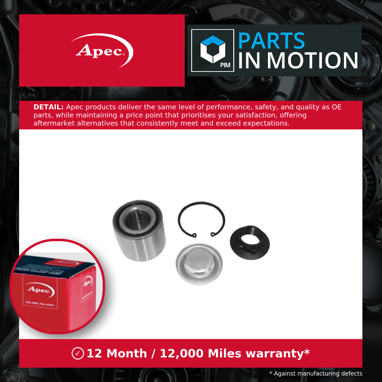 Wheel Bearing Kit fits CITROEN C4 GRAND PICASSO 1.6 Rear 08 to 13 1610911680 New