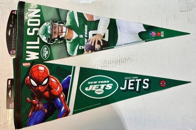 New York Jets Wilson & Spiderman NFL 2 Pennant Lot