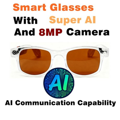 #ad #ad Video Recording Eyewear Clear HD Glasses With AI Smart Bluetooth and Earphone $49.74