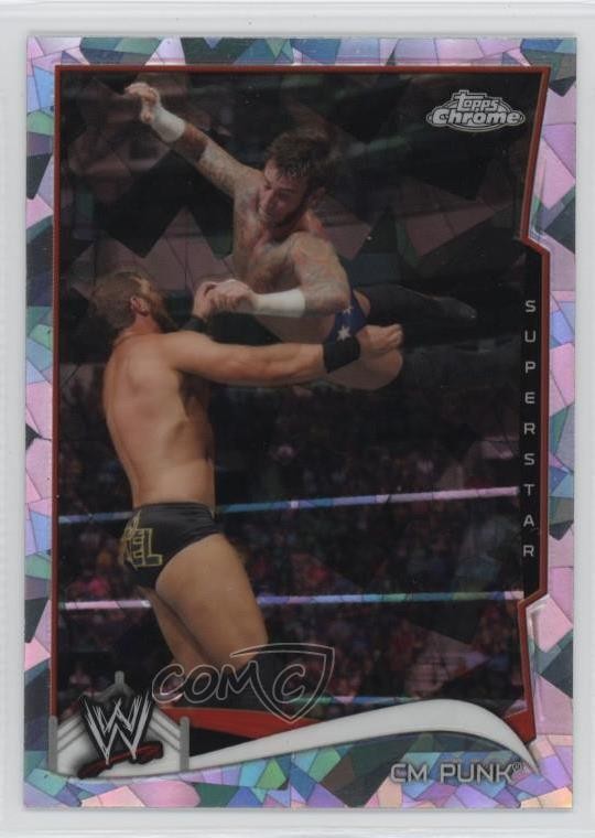 2014 Topps Chrome WWE Atomic Refractor CM Punk #12 1m8u
